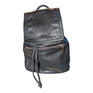 Cole Haan Buttery Soft Leather Backpack Bag With Silver Hardware